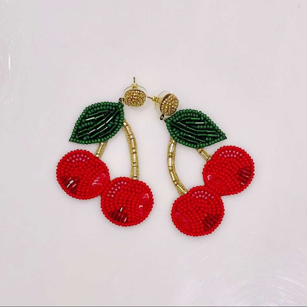 Boden Beaded Cherry Earrings